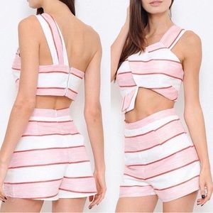One Shoulder Two Piece Set